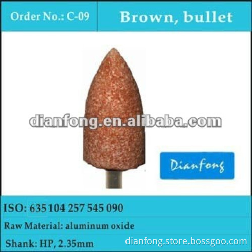 HP shank super coarse brown bullet aluminum oxide mounted abrasive stone